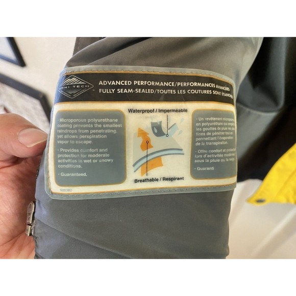 Sorel Men Yellow Omni-Tech Waterproof Jacket & Pants Snap Button Combo - Picture 10 of 16